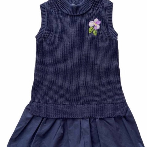 J. Crew Other - CREWCUTS 🍭 BLUE SLEEVELESS SWEATER DRESS